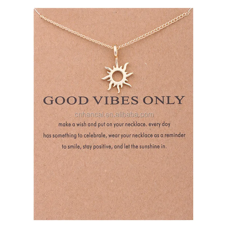 NEW Free outlet People Gold Good Vibes Necklace