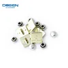 Gold Shiny Surface Square Button Metal Small Custom Logo Badge Button Leather Spike Studs Fasteners Punk Rivets