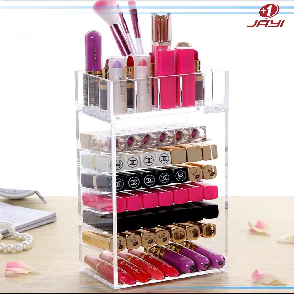 Wholesale High Quality Custom 60 Compartment Acrylic Lipstick Holder
