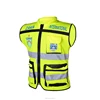 Customize Reflective Garment Zipper Yellow safety vest with pockets