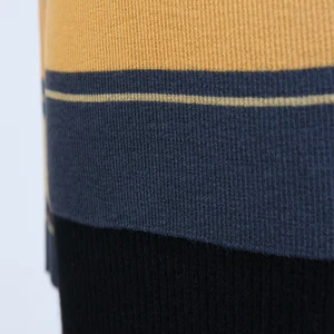 Turtle Neck Striped Italian Fashion Sexy Luxury Knitwear Jumper for Women Turtle Neck Striped Italian Fashion Sexy Luxury Knitwear Jumper for Women