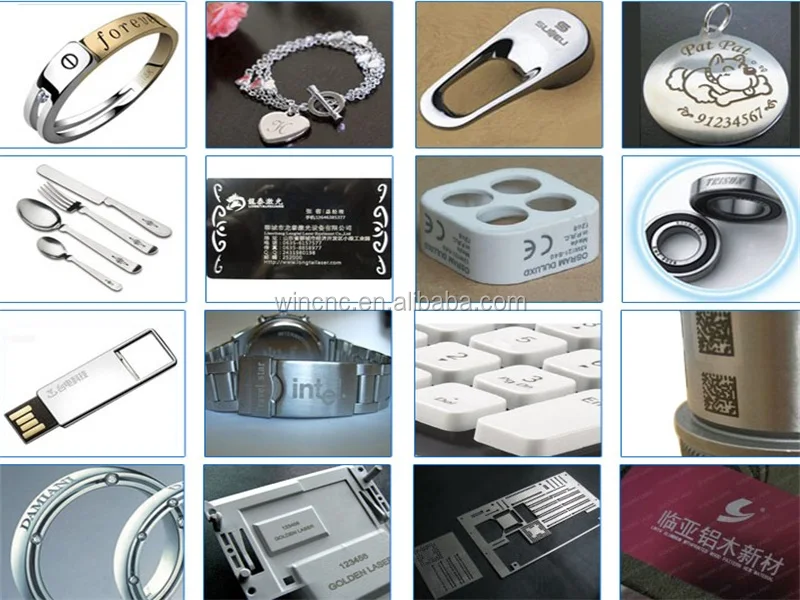 CNC mobile watch phones metal fiber laser marking