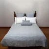 Shengsheng unique design 100% cotton jacquard fabric bed sheet, duvet cover set, bed sheet