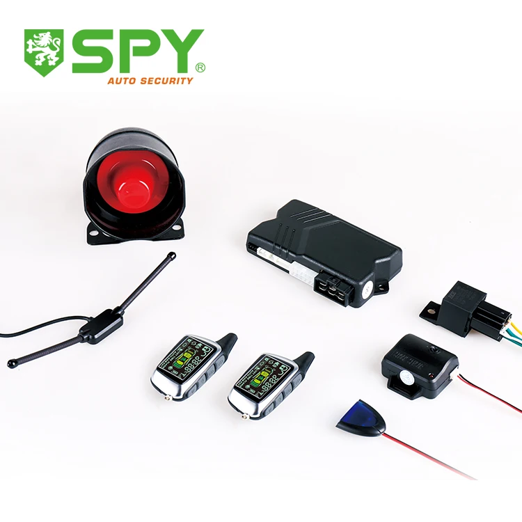Spy Manual Car Alarm System With 2way Remote Engine Start Stop Funtion