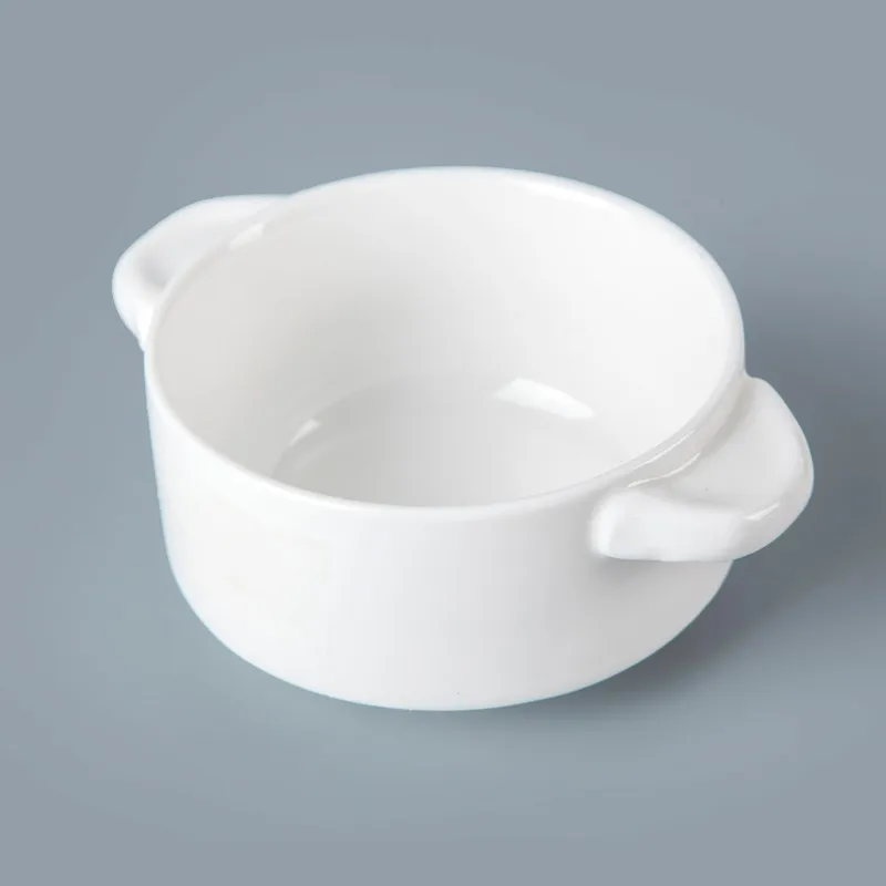 Two Eight white ceramic serving bowls factory for dinning room