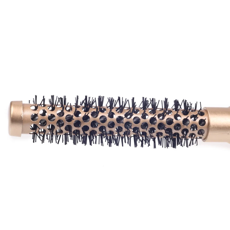 EUREKA 8618CEG-BR Aluminum Barrel Hair Brush Heat-resistant Ceramic Painting Brush Anti-slide Handle Round Hair Brush