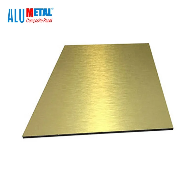 Gold Composite Panel Gold Brushed Aluminium Composite Panel - Dibond in Shanghai