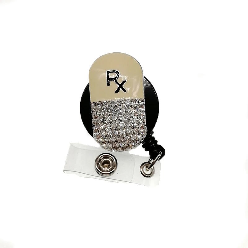 Medical Retractable Badge Reel Pill Nurse Doctor Name Card Retractable