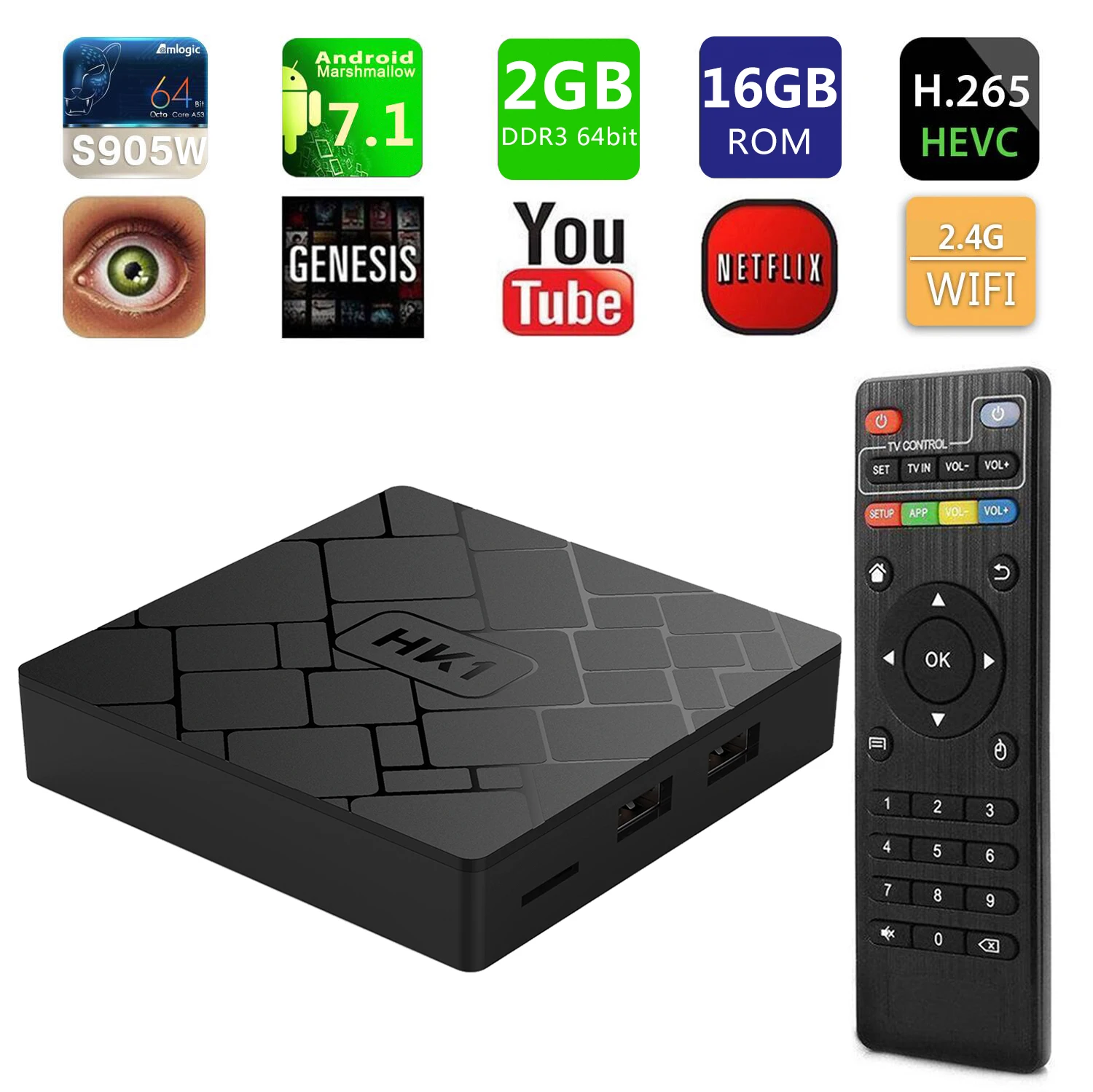 International TV Box HK1 Download User Manual for Android 7.1 Free to Air  Set Top Box