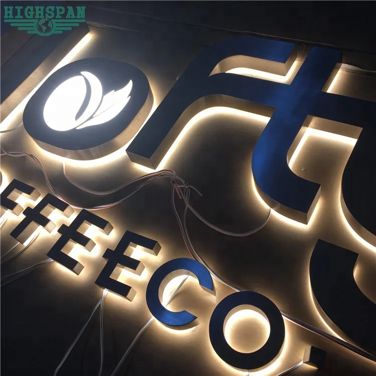 Led Channel Letter Signsurface Illuminated Painted Sheet Metal Side