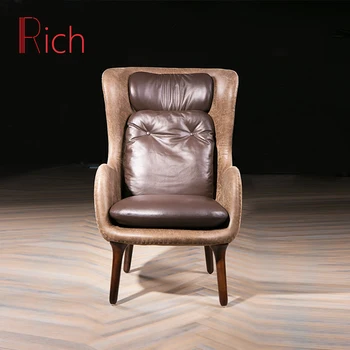 Comfy Lounge Chairs For Living Room Small Brown Leather Armchair Leisure Club Ro Chair