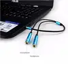 DIA 3.5mm Stereo Audio Y Splitter 1 male to 2 female Headphone Adapter Aux Cable