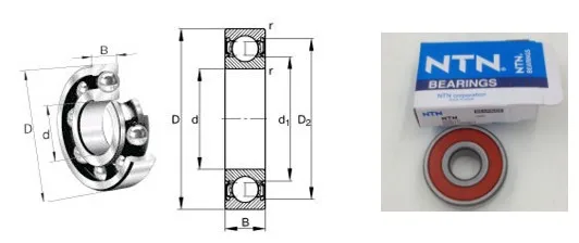 6203LLU/2ASU1 Radial ball bearings 6203 LLU C3 NTN rubber sealed bearing type