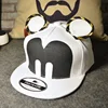 Best selling Mickey style red pink blue black mouse ear Baseball hats hiphop snapback cap flat caps for kids