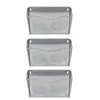 Office Supply black Metal wire mesh 3 pack wall hanging document paper file organizer