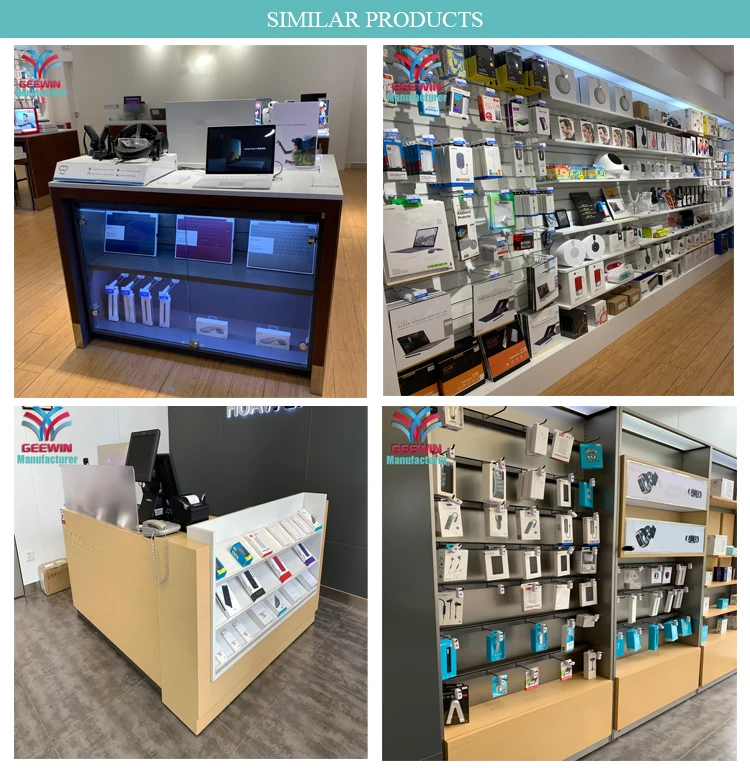 Retail Computer Shop Furniture Design Wood Computer Display Table