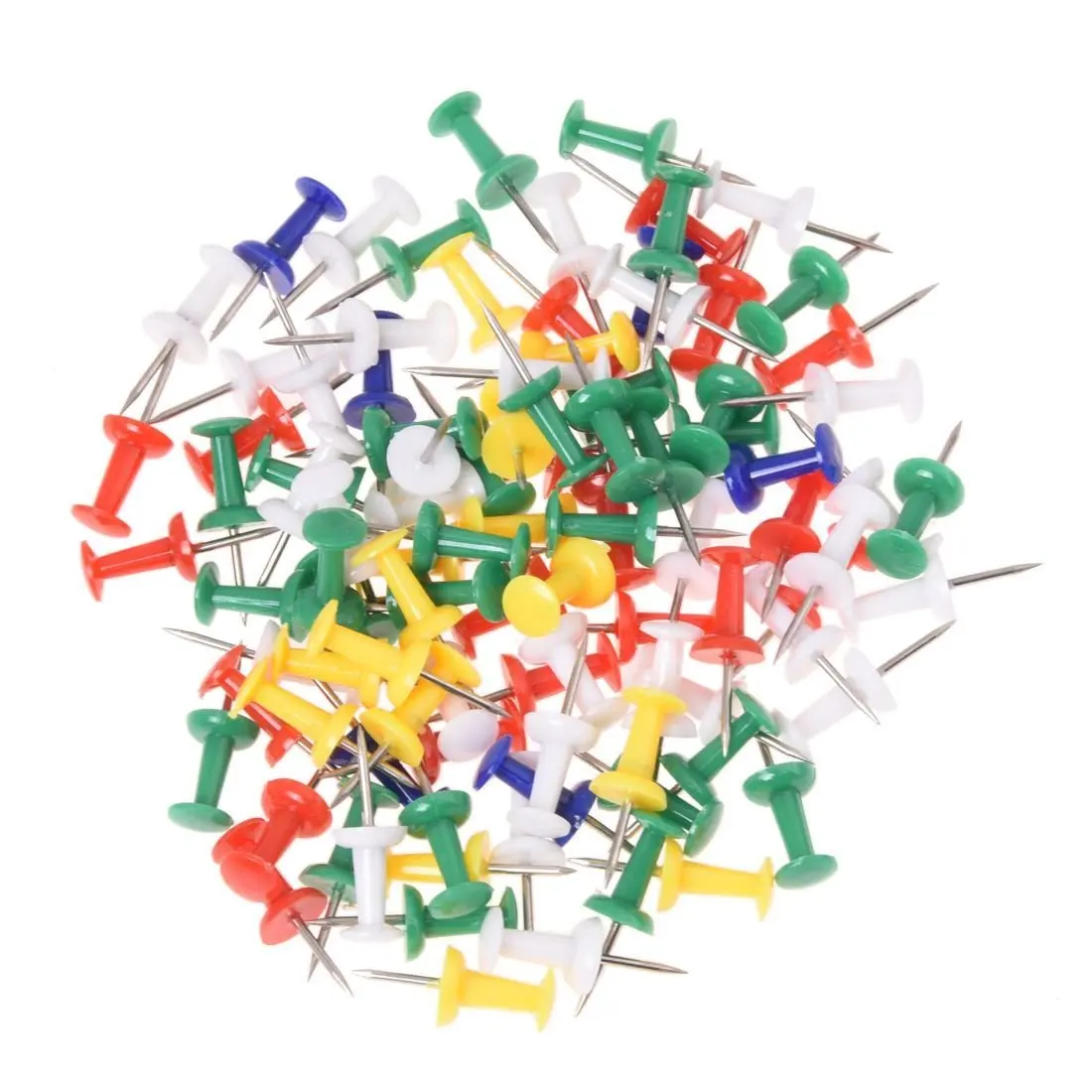 TOOGOO(R) 100pcs Coloured Push Pin Drawing Map Pins Notice Office School