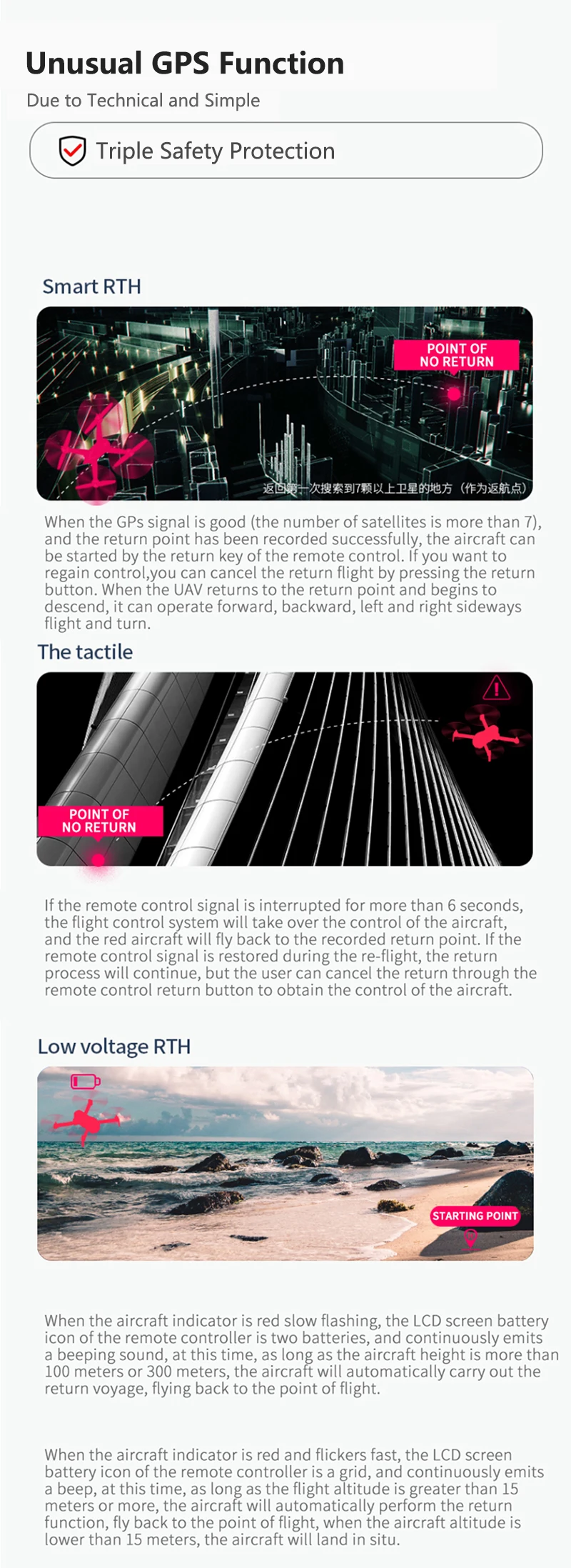 Global Drone Gw198 Professional Fpv Brushless Drone Camera 1080p Follow