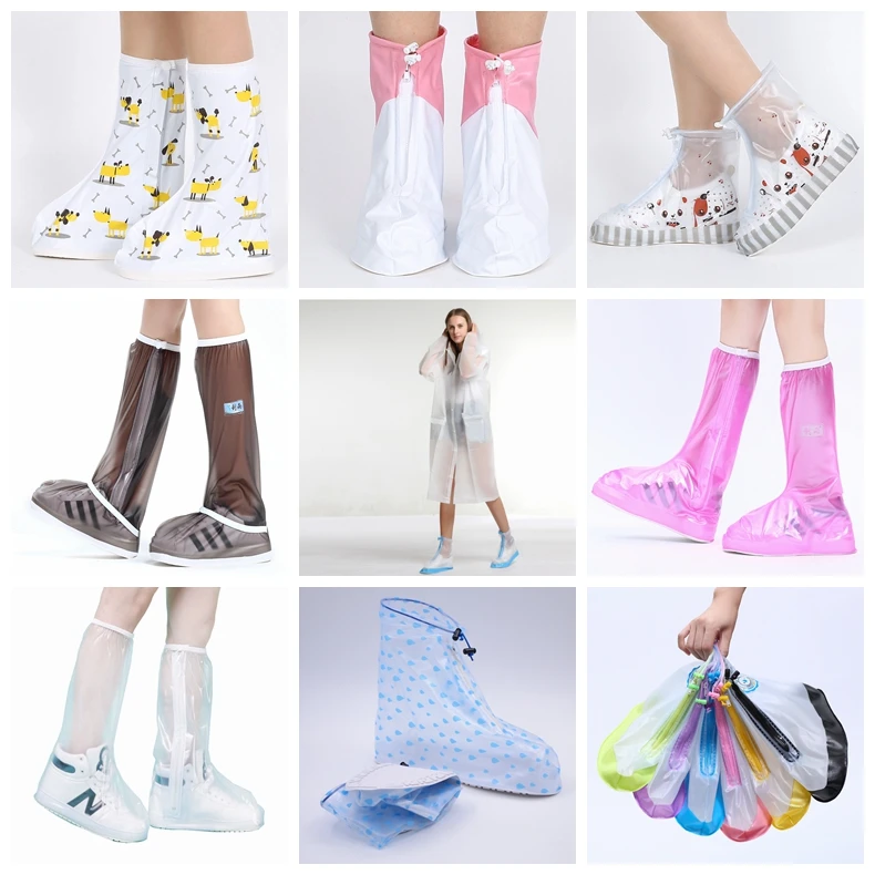 A Quality 2018 Elegant Pvc High Heel Rain Shoe Cover Huggies For Adults