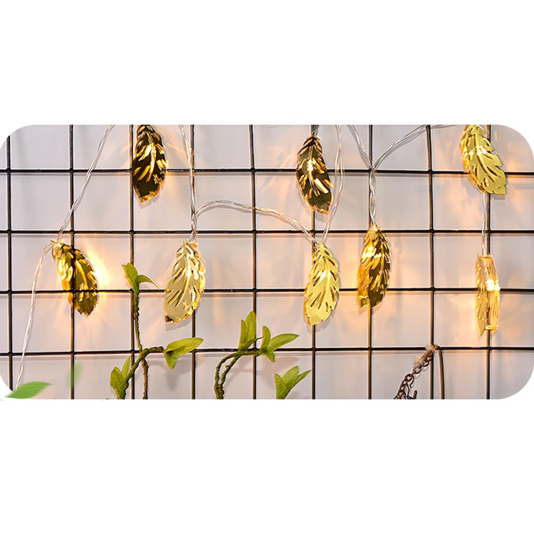 Hollow Gold Leaves Highend Lights Led Lights Flashing Lights String Girl Room Bedroom