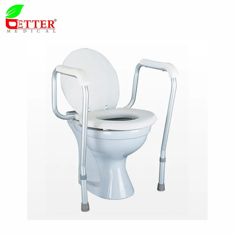 Adjustable Height Aluminum Toilet Seat Safety Frame For The Disabled
