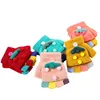 Wholesale Lovely Cartoon Pattern Winter Thick Wool Warm Flip Fingerless Knitting Gloves For Children