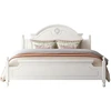 Furniture of America Bradford King Storage Wood Carved King Size Bed in Off-white V&P-b6003#