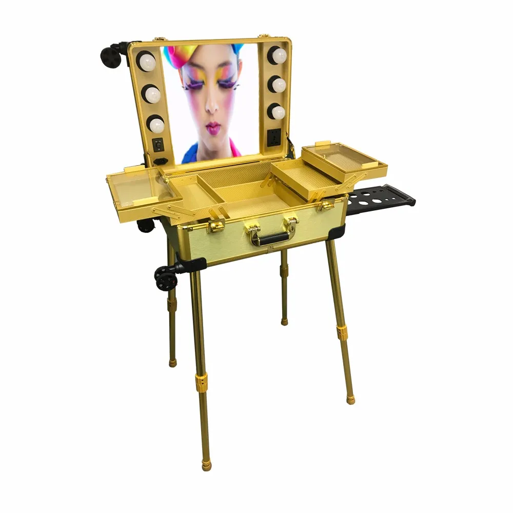 Onwaysports Portable Professional Rolling Aluminum Studio Makeup