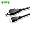 2M Micro USB Black Cable AM to Micro 5pin OD 3.5mm.