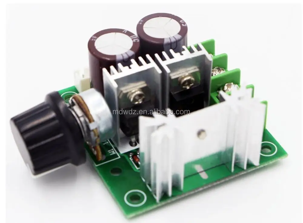 3 1x SS 12V-40V 10A PWM DC Motor Speed Controller with Knob L80 