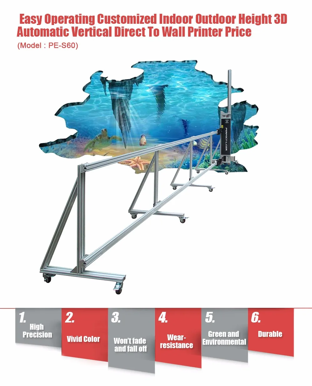 Manufacture Indoor Outdoor 3d Picture Print Home Decals Printer