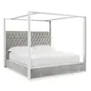 Upholstered Home furniture Queen & King size Bed with Stainless steel frame