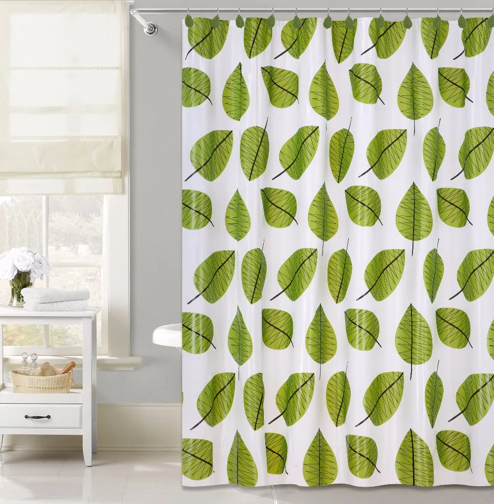 Black Dots Custom Design Peva Shower Curtain For Bathroom Waterproof