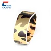 2019 camouflage QR Code Printed Programable Passive Colorful NFC RFID Clap Wristband
