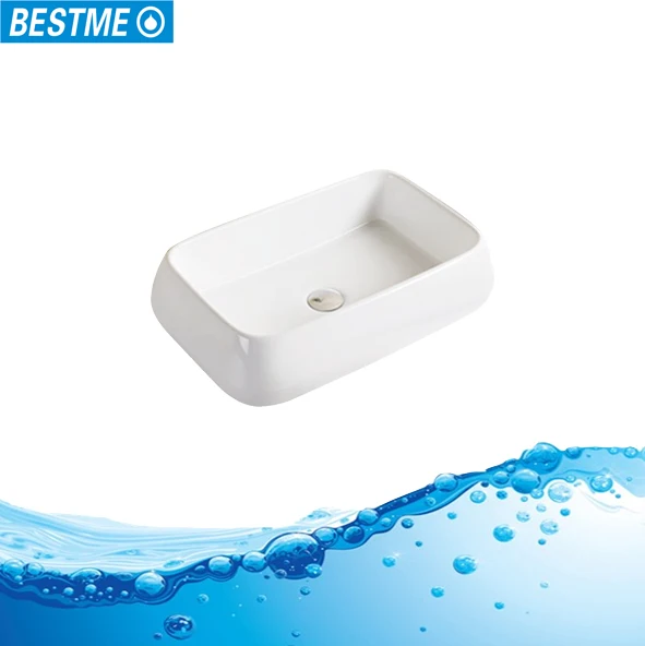 Retangular shape designed  bathroom sink art basin ceramic