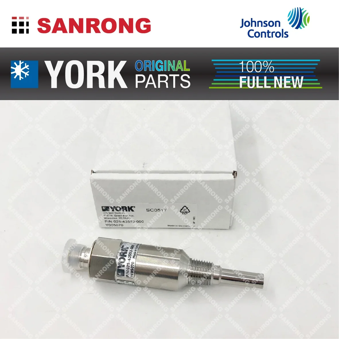 Brand New 02543553000 York SC0517 Flow Switch, View chiller Flow