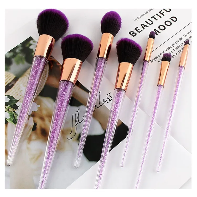7pcs Oval Makeup Brush Cleaner Private Label Glitter