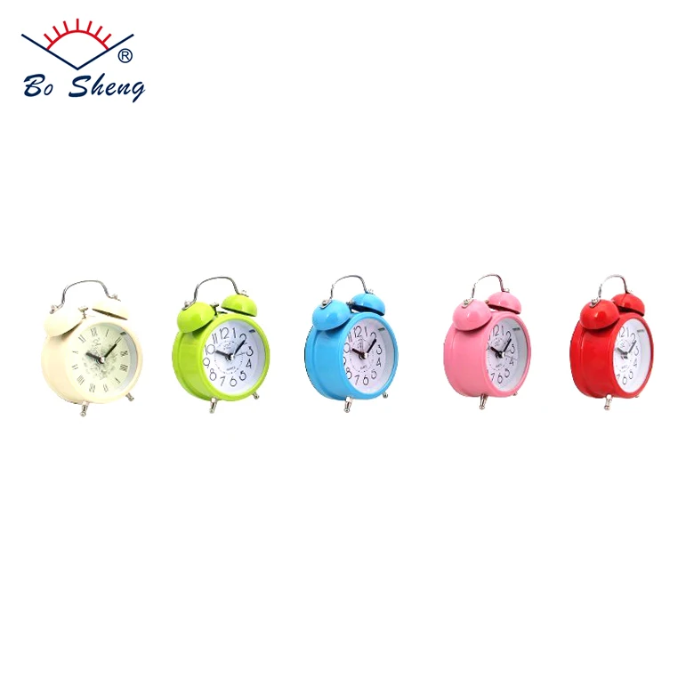 Small Cheap Funny Alarm Clocks Red Twin Bell Alarm Clock Ringing Bells