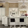royal high gloss grey handle-less kitchen sink base cabinet with waste bin
