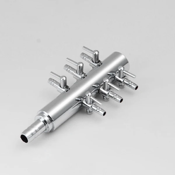 2 4 6 8 10 12 14 16 Way Aquarium Metal Air Splitter Control Valve For