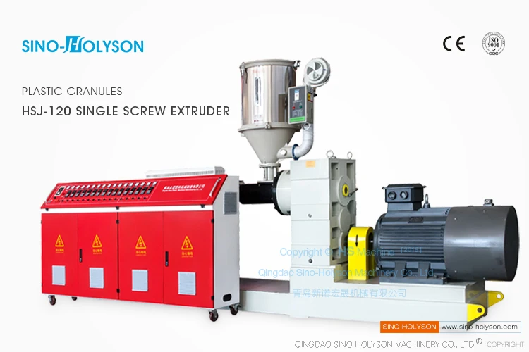 Sinohs Ce Iso Plastic Sj120mm Single Screw Extruder / Plastic Extruder
