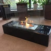 White Granite Irish Marble Decoration Flame Electric Fireplace Surround Grey Base Parts