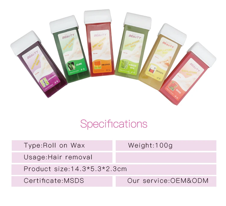 Directly Factory Of Professional 100ml Cartridge Wax Roll On For Hair