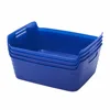 Hot Sale Medium Blue Bendi-Bins with Handles Stackable Plastic School Home Office Supplies Storage Boxes Organizers Flexible Bin