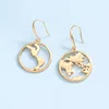 World map cute statement earrings new product listing stud earrings hoop earrings for women