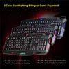 LED Backlit Wired Keyboard Russian Red/Purple/Blue Backlight Keyboard Computer Gaming Keyboard USB Powered for LOL PC Laptop