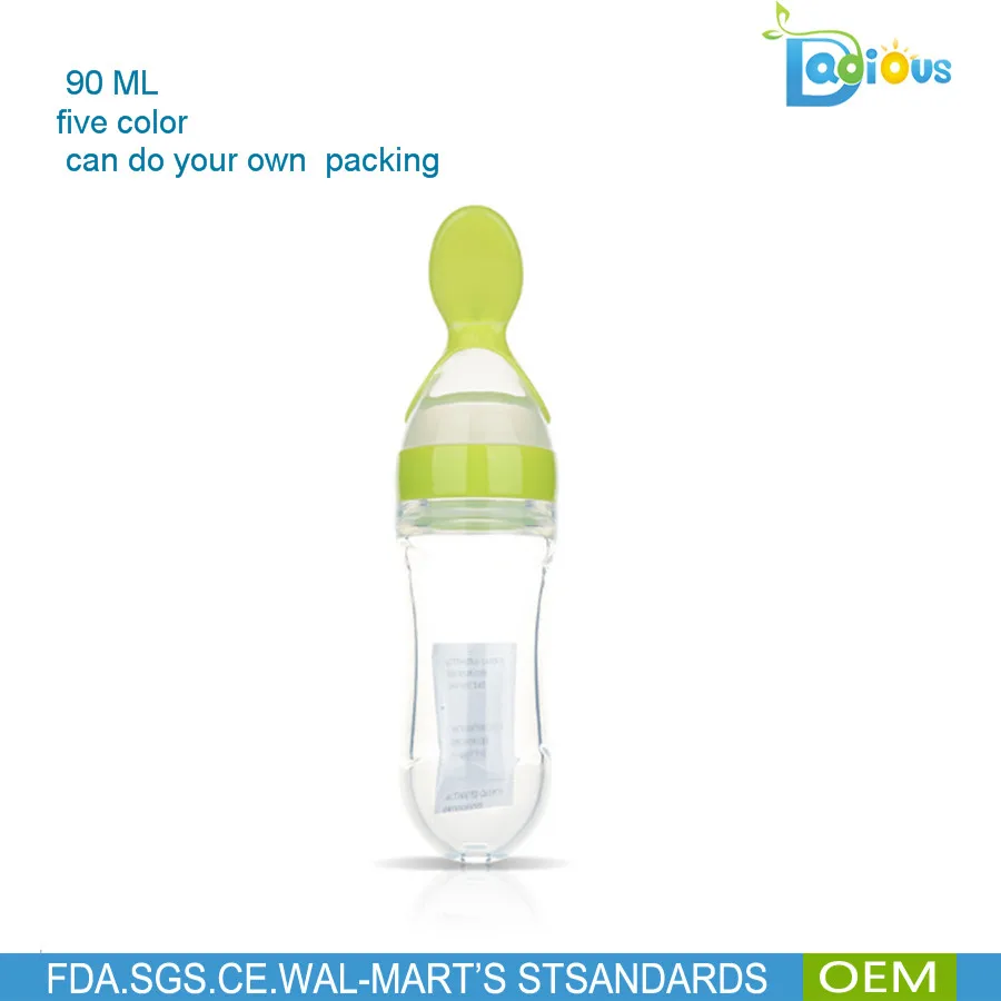 squeeze spoon feeding bottle