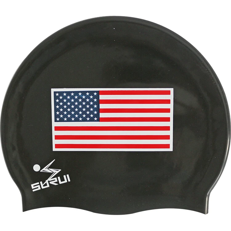 Wholesale Custom Logo Printing silicone Swim Caps