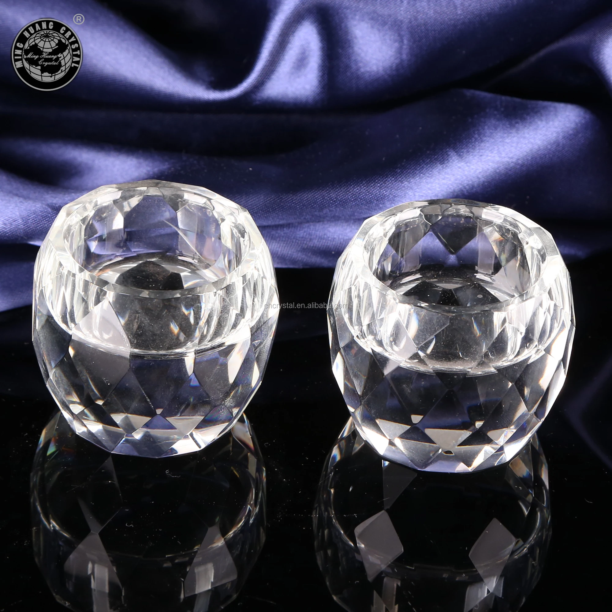 crystal votive candle holders