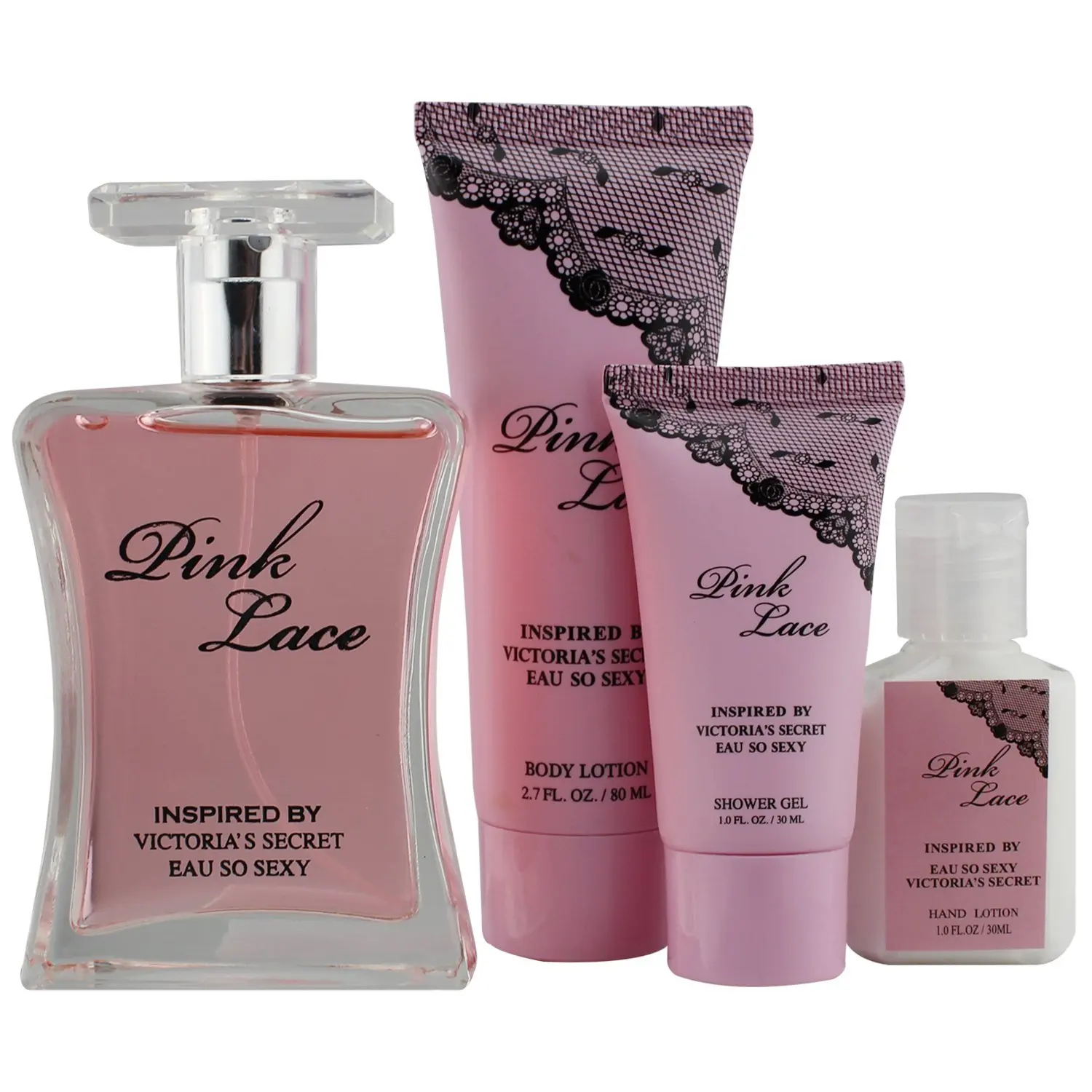 Buy Pink Lace Women’s 4 Piece Fragrance Gift Set, Includes